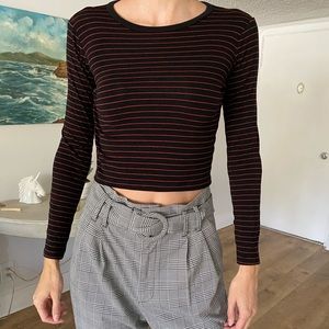 Zara cropped long sleeve tee